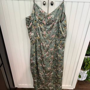 Beautiful sage green flower dress
